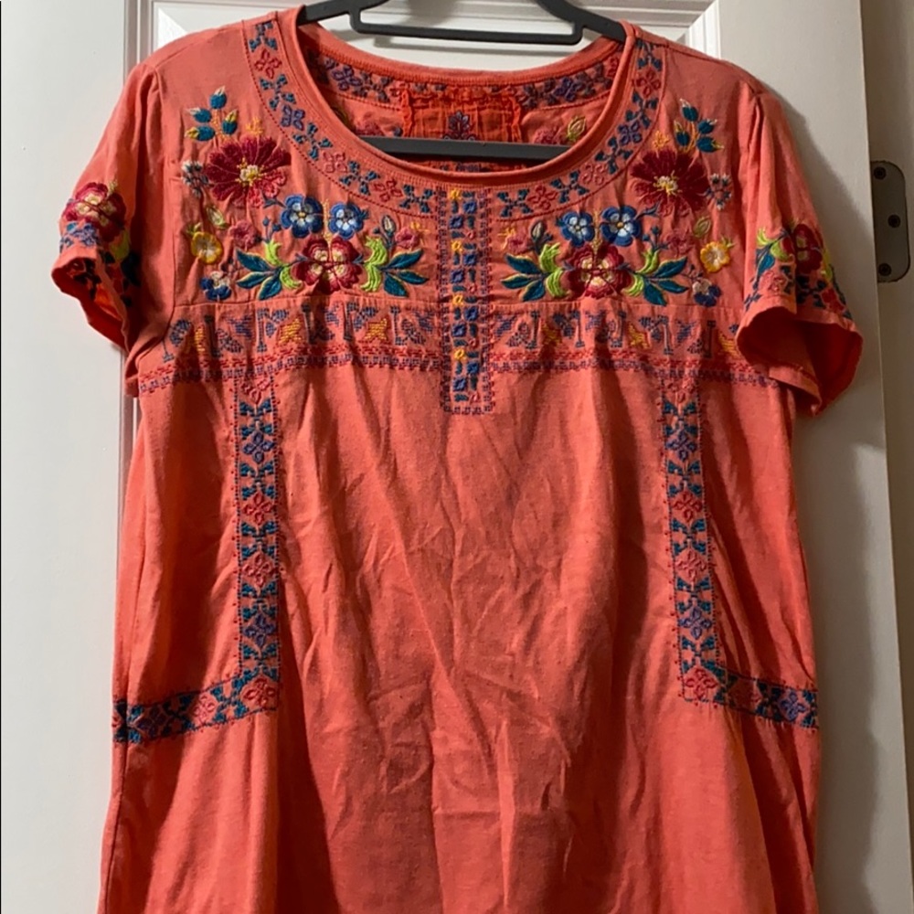 Johnny Was Embroidered Tshirt